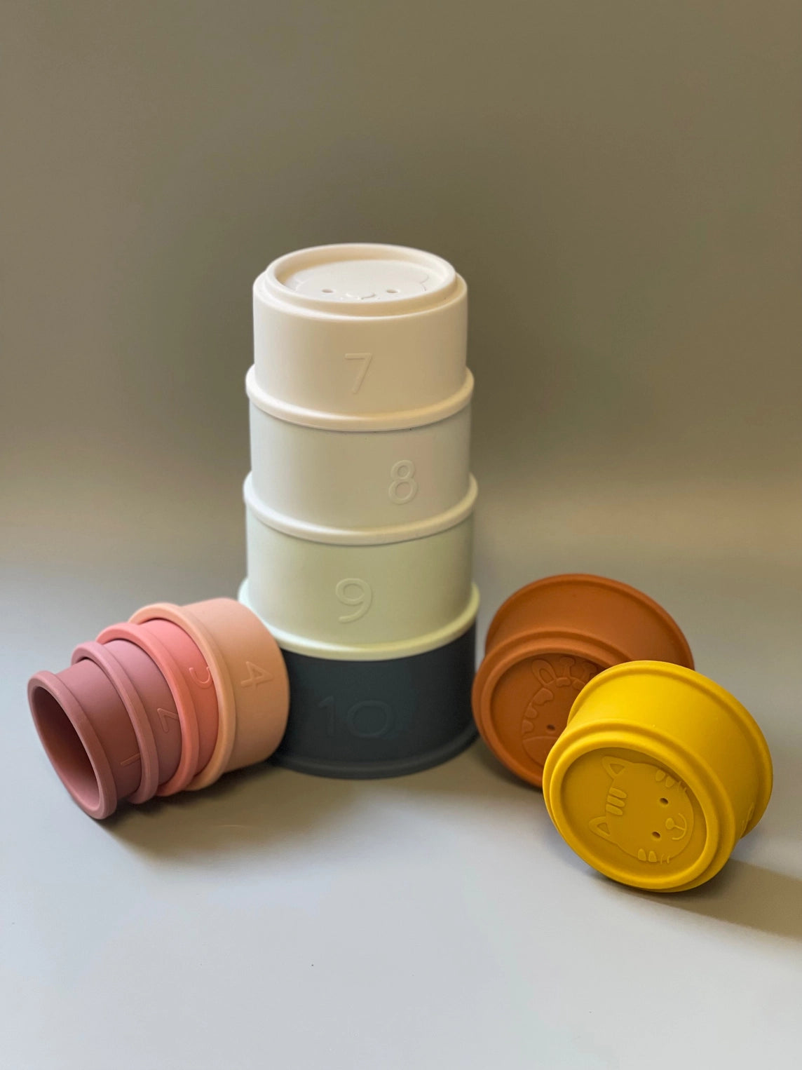 Numbers Cup Stacker in Navy - Doodlebug's Children's Boutique