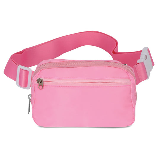 Pink Nylon Belt Bag  - Doodlebug's Children's Boutique