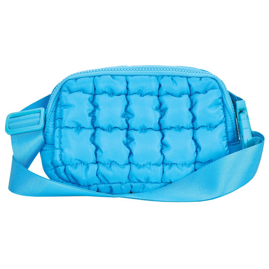 Bright Blue Quilted Belt Bag - Doodlebug's Children's Boutique