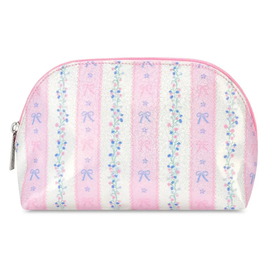 Floral Stripes Oval Cosmetic Bag - Doodlebug's Children's Boutique