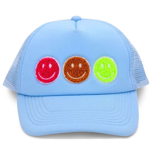 Chenille Smile Patch Trucker Hat  - Doodlebug's Children's Boutique
