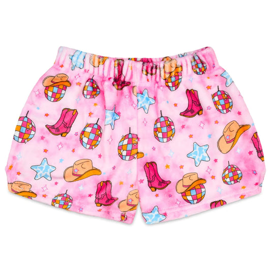 Disco Cowgirl Plush Shorts  - Doodlebug's Children's Boutique