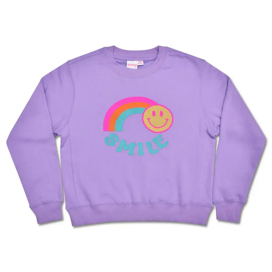 Rainbow Smile Vivid Violet Sweatshirt - Doodlebug's Children's Boutique