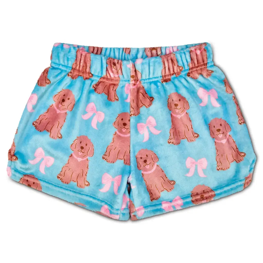 Pretty Pups Plush Shorts - Doodlebug's Children's Boutique