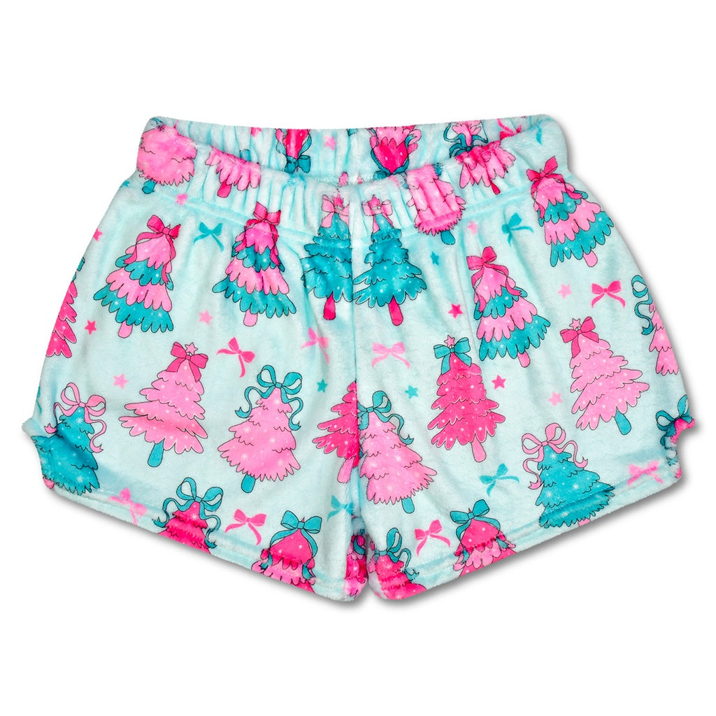 Fancy Christmas Trees Plush Shorts - Doodlebug's Children's Boutique