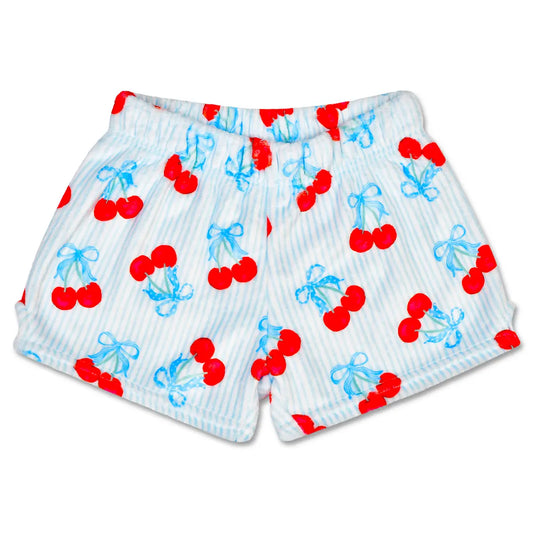 Cherry on Top Plush Shorts - Doodlebug's Children's Boutique