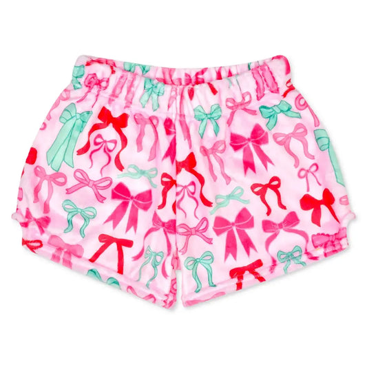 Merry Bows Plush Shorts - Doodlebug's Children's Boutique