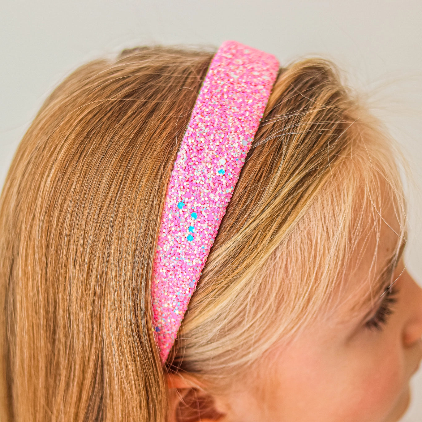 Pink Chunky Glitter Headband - Doodlebug's Children's Boutique