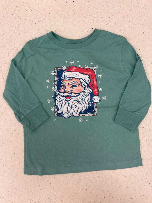 Santa Long Sleeve Shirt  - Doodlebug's Children's Boutique