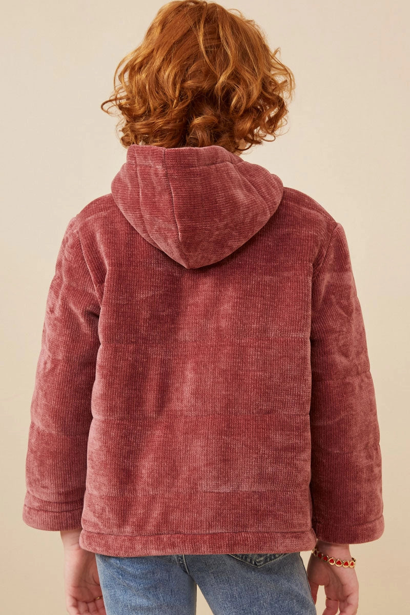 Mauve Chenille Padded Jacket - Doodlebug's Children's Boutique