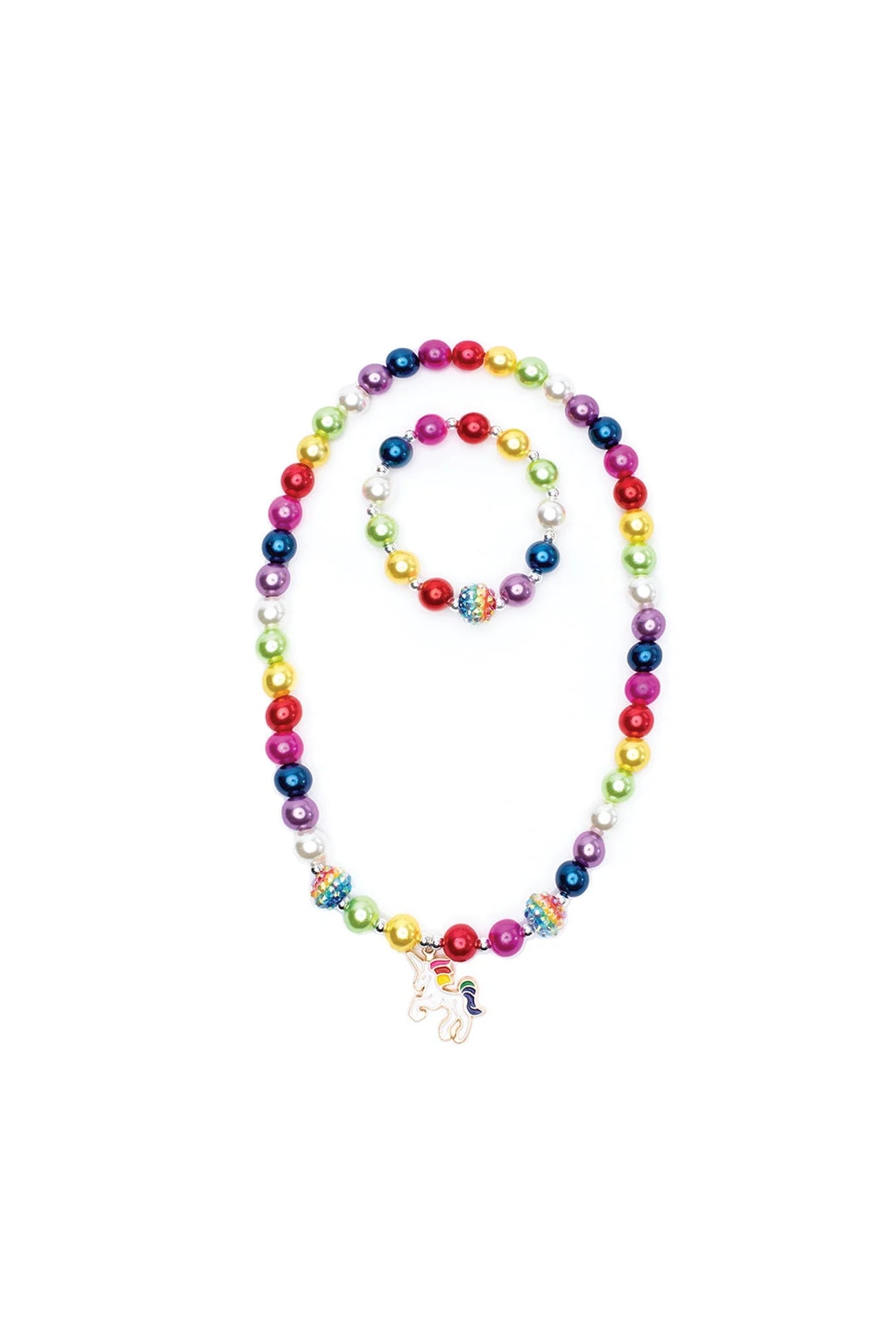 Gum Ball Rainbow Necklace & Bracelet Set - Doodlebug's Children's Boutique
