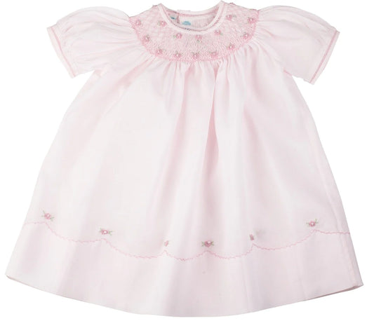 Pearl Flower Bishop Dress  - Doodlebug's Children's Boutique