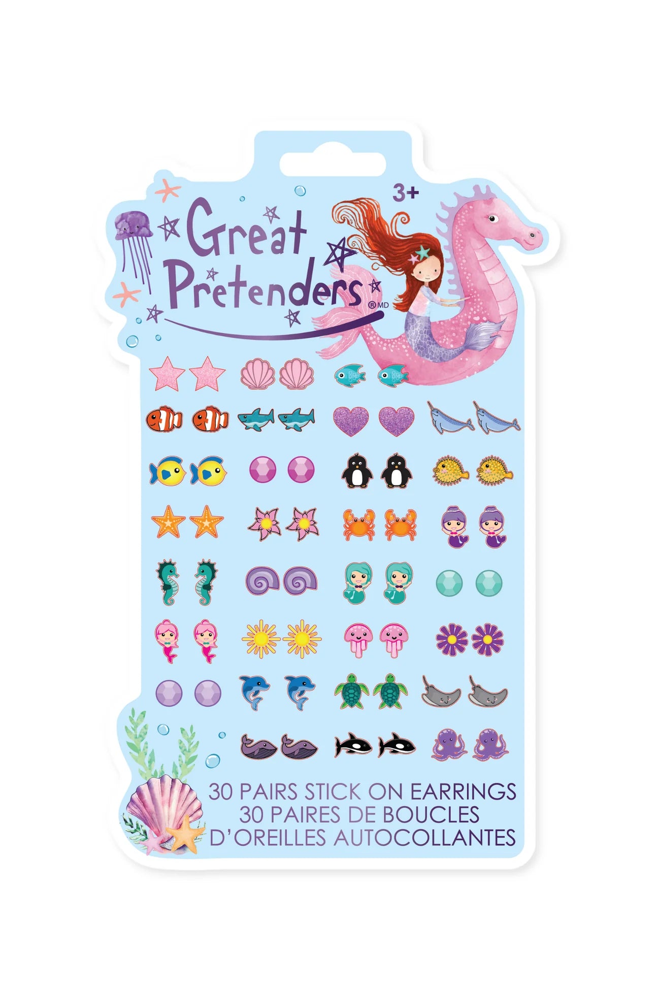 Mermaid Sticker Earrings - Doodlebug's Children's Boutique