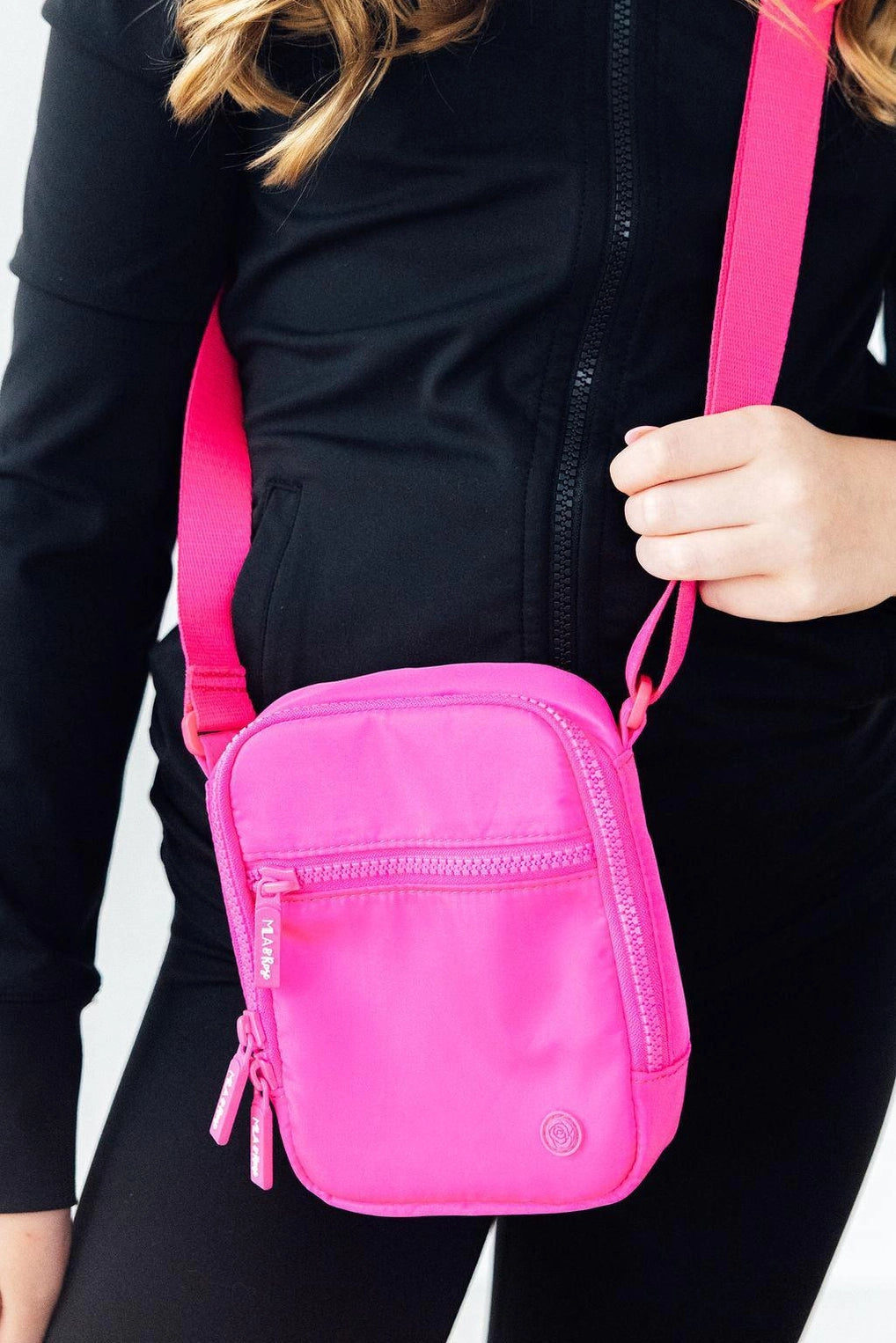 Neon Pink Crossbody Bag - Doodlebug's Children's Boutique