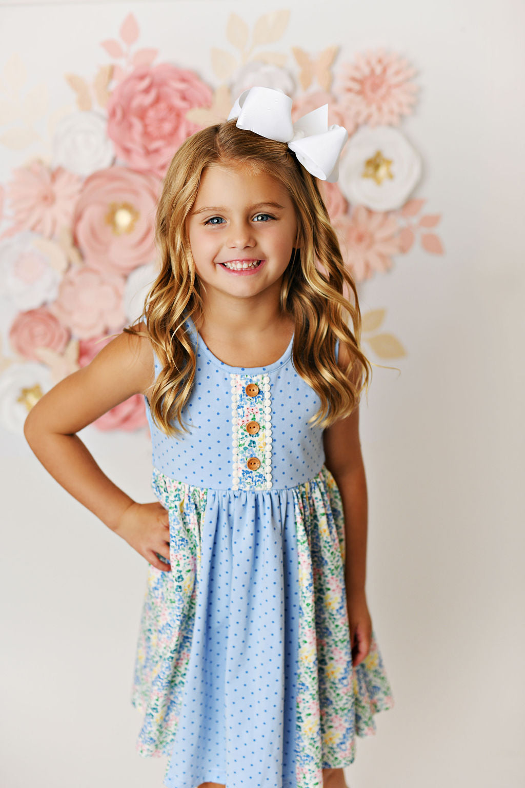 Watercolor Floral Bliss Dress  - Doodlebug's Children's Boutique