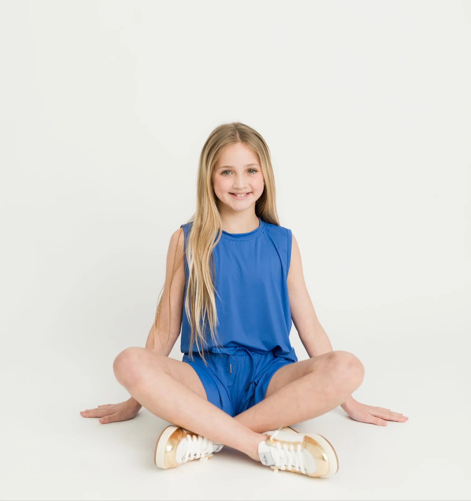 Royal Blue Hi-Lo Tank - Doodlebug's Children's Boutique