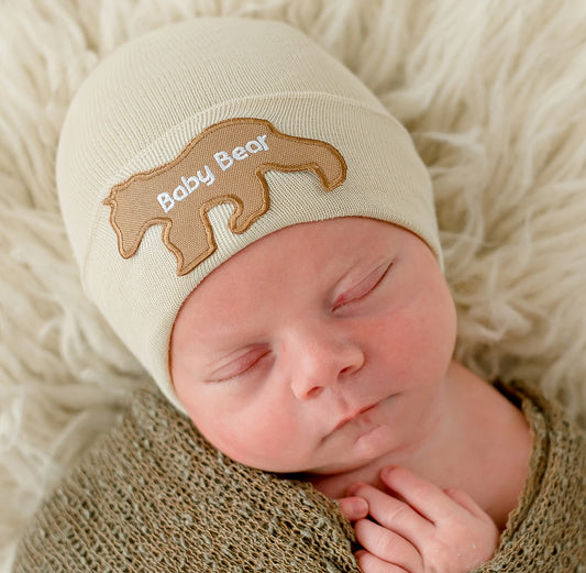 Baby Bear Newborn Hospital Hat  - Doodlebug's Children's Boutique