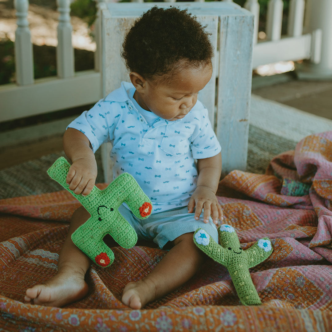 Plush Cactus Rattle  - Doodlebug's Children's Boutique