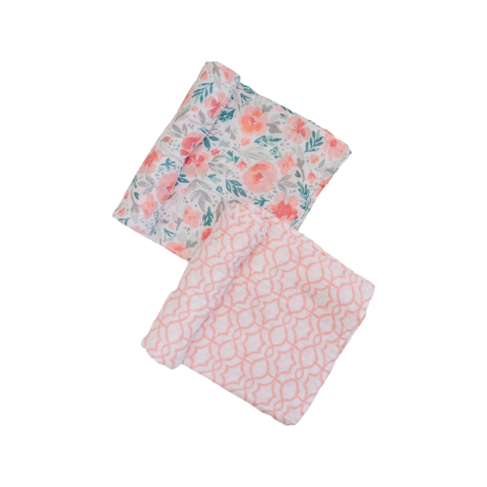 Floret + Trellis Classic Muslin Swaddle Blanket Set  - Doodlebug's Children's Boutique