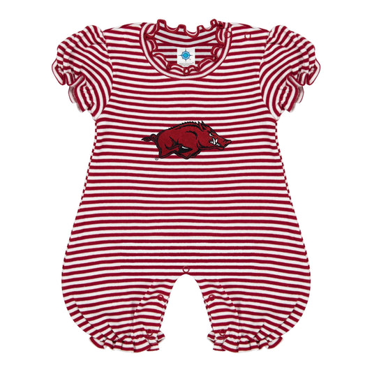 Razorback Stripe Bubble Romper - Doodlebug's Children's Boutique
