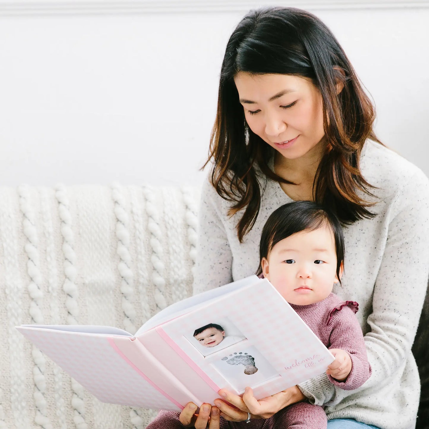 Pink Gingham Baby Book  - Doodlebug's Children's Boutique