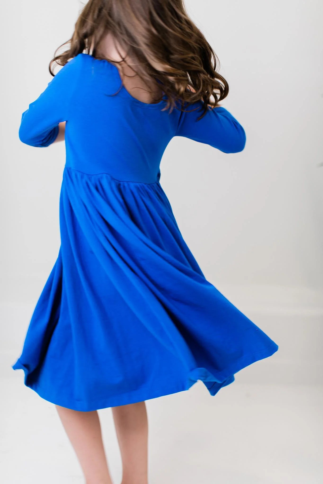 Royal Blue Pocket Twirl Dress  - Doodlebug's Children's Boutique