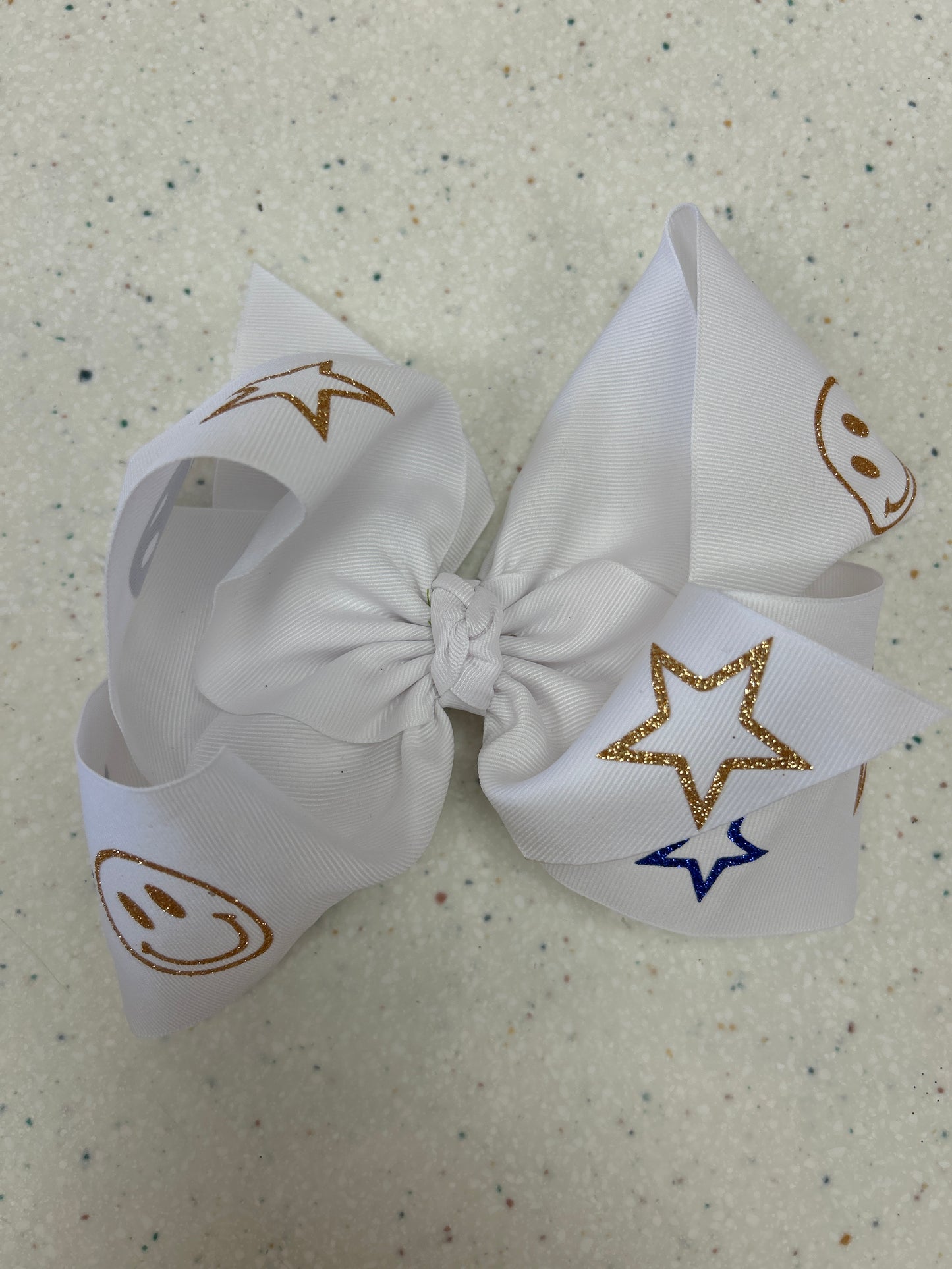 White Lakeside Rams Bow Smile - Doodlebug's Children's Boutique