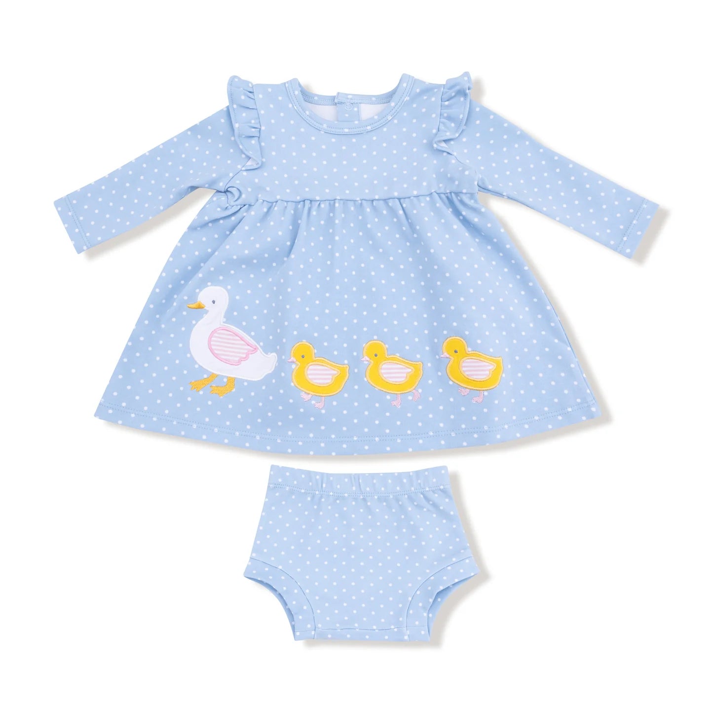 Duck Family Long Sleeve Dress and Diaper Cover Set - Doodlebug's Children's Boutique