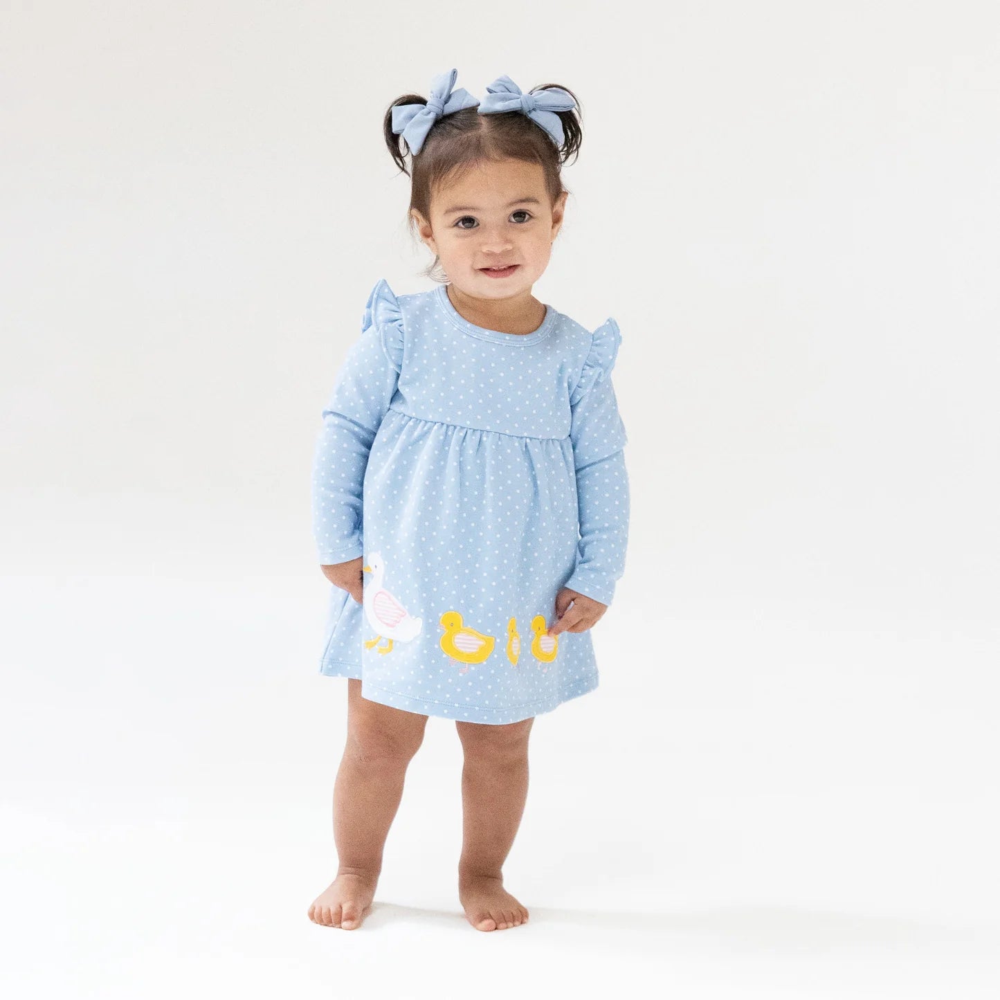 Duck Family Long Sleeve Dress and Diaper Cover Set - Doodlebug's Children's Boutique