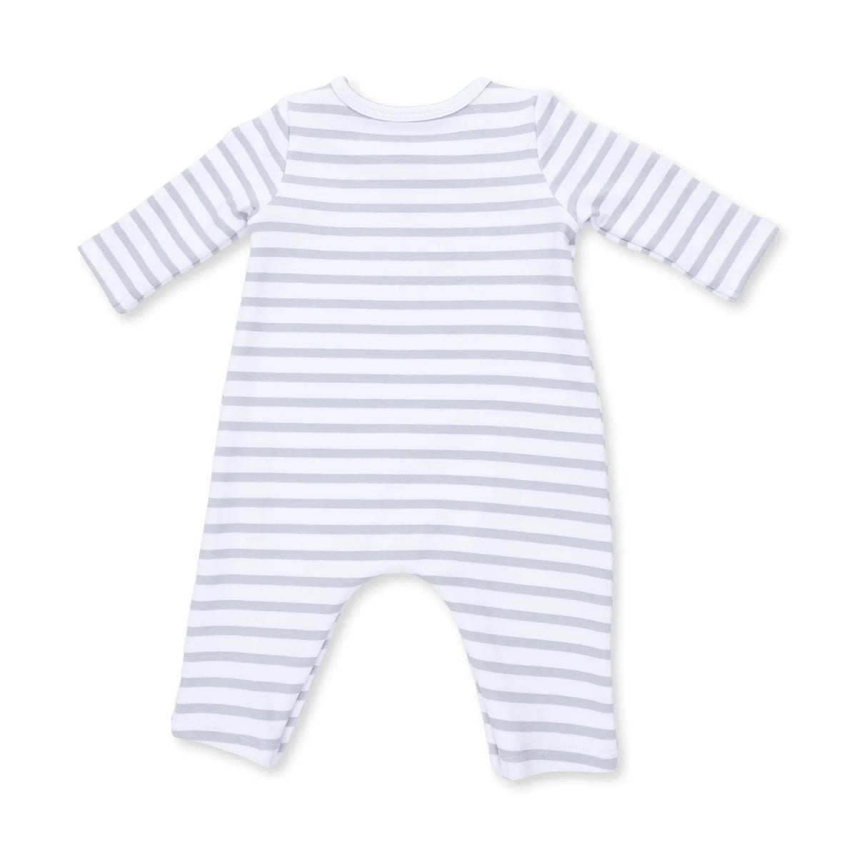 Mallard Stripe Long Sleeve Snap Shoulder Romper