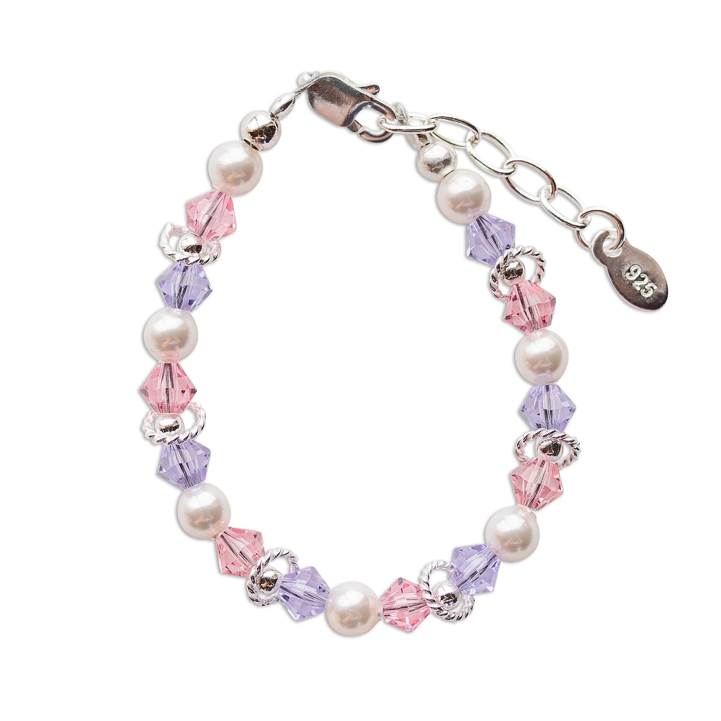 Natalee Sterling Silver Multi-Color Pearl Bracelet - Doodlebug's Children's Boutique
