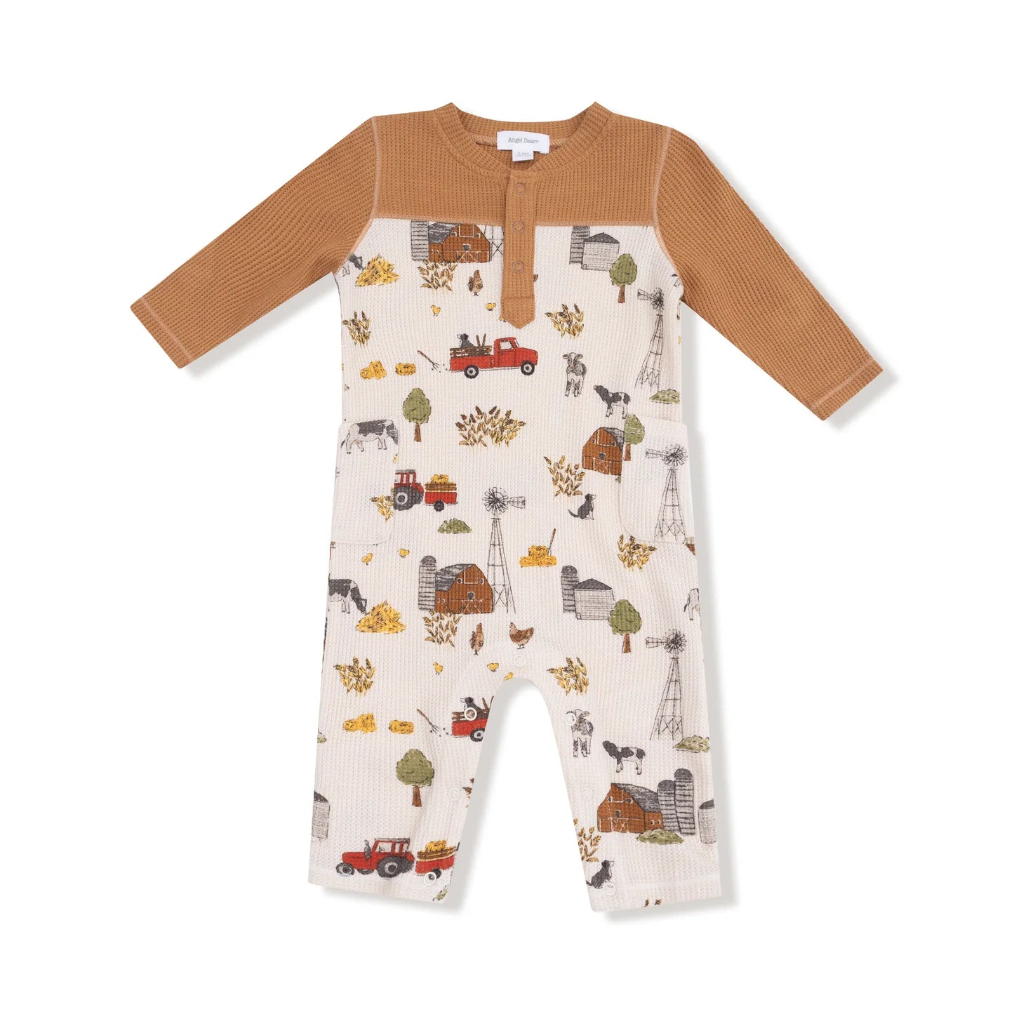Hay Farmer Romper - Doodlebug's Children's Boutique