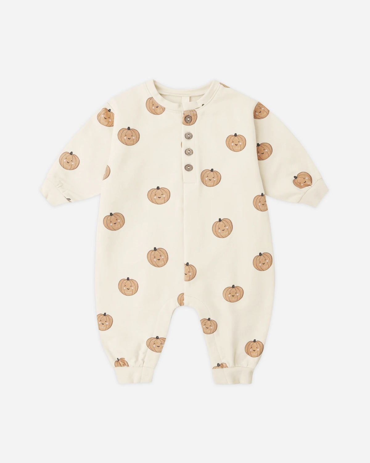 Relaxed Fleece Jumpsuit in Pumpkins - Doodlebug's Children's Boutique