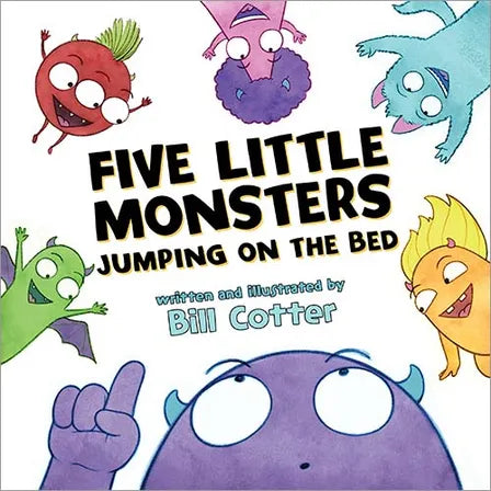 Five Little Monsters Jumping on the Bed Book  - Doodlebug's Children's Boutique