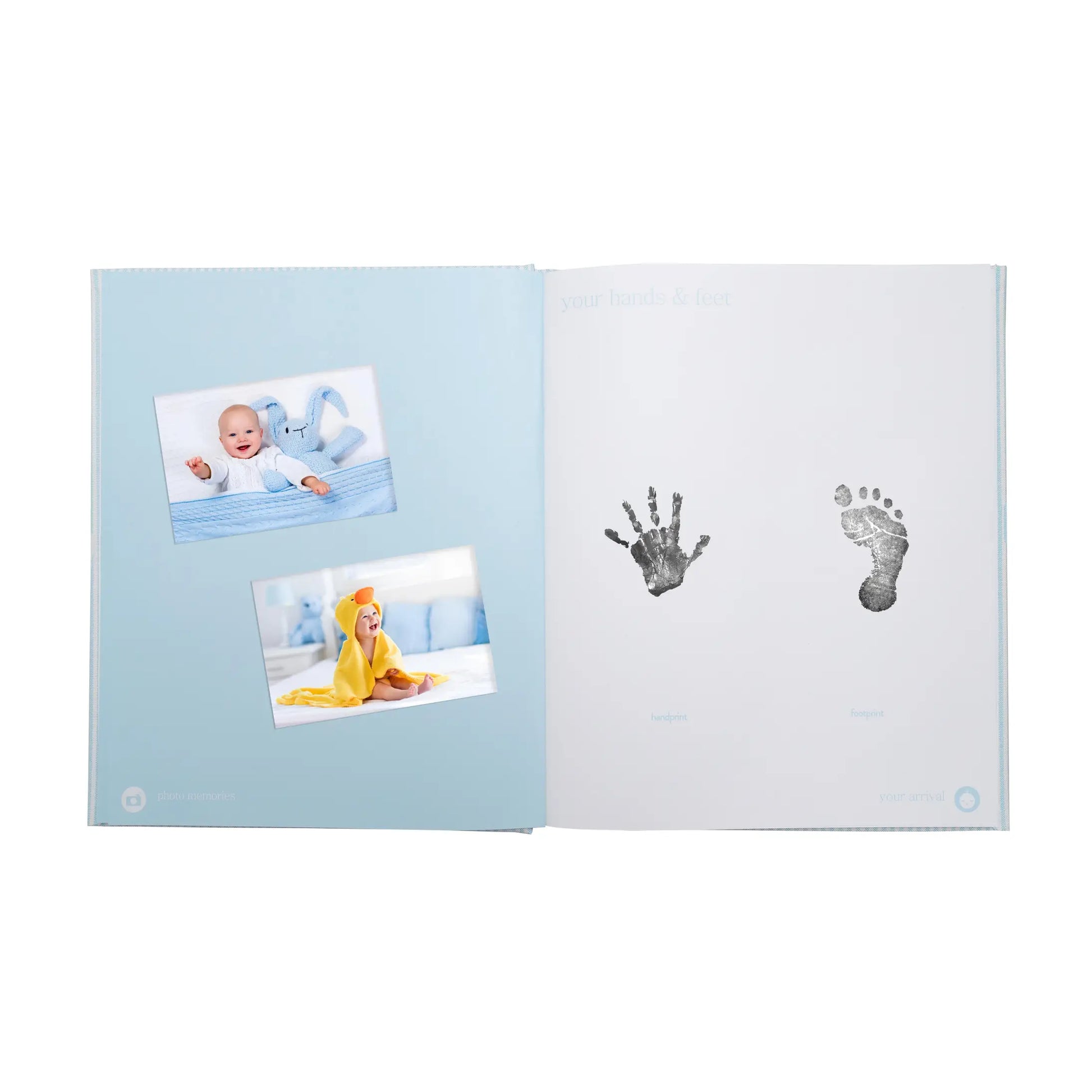 Blue Seersucker Baby Book  - Doodlebug's Children's Boutique