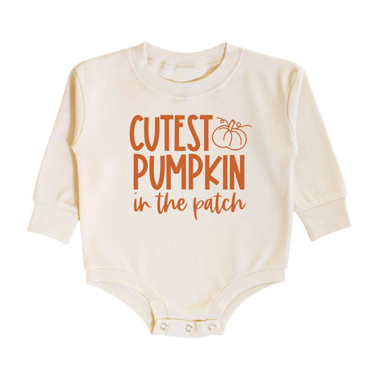 Cutest Pumpkin Long Sleeve Romper  - Doodlebug's Children's Boutique