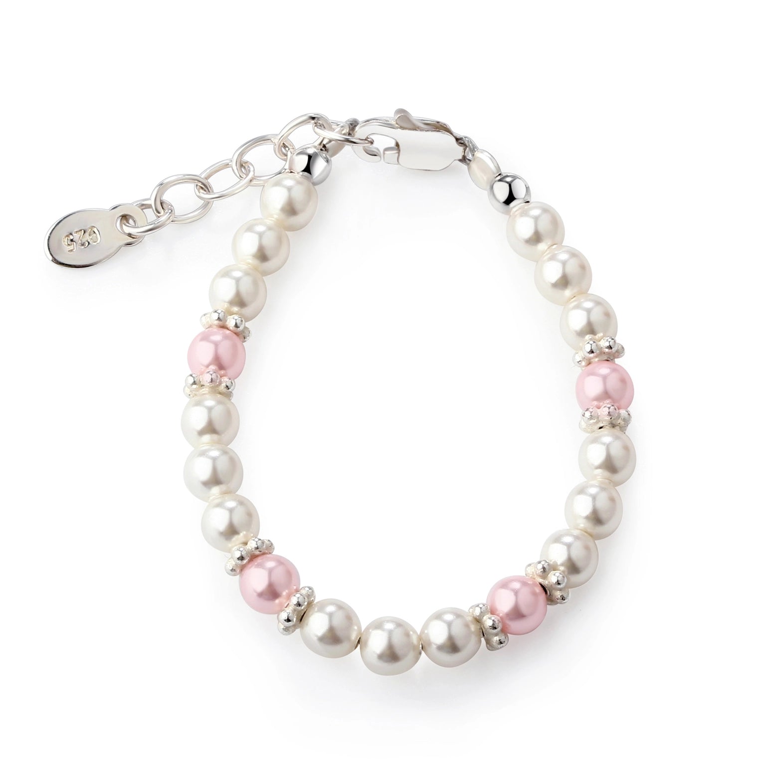 Addie Sterling Silver Pearl Bracelet - Doodlebug's Children's Boutique