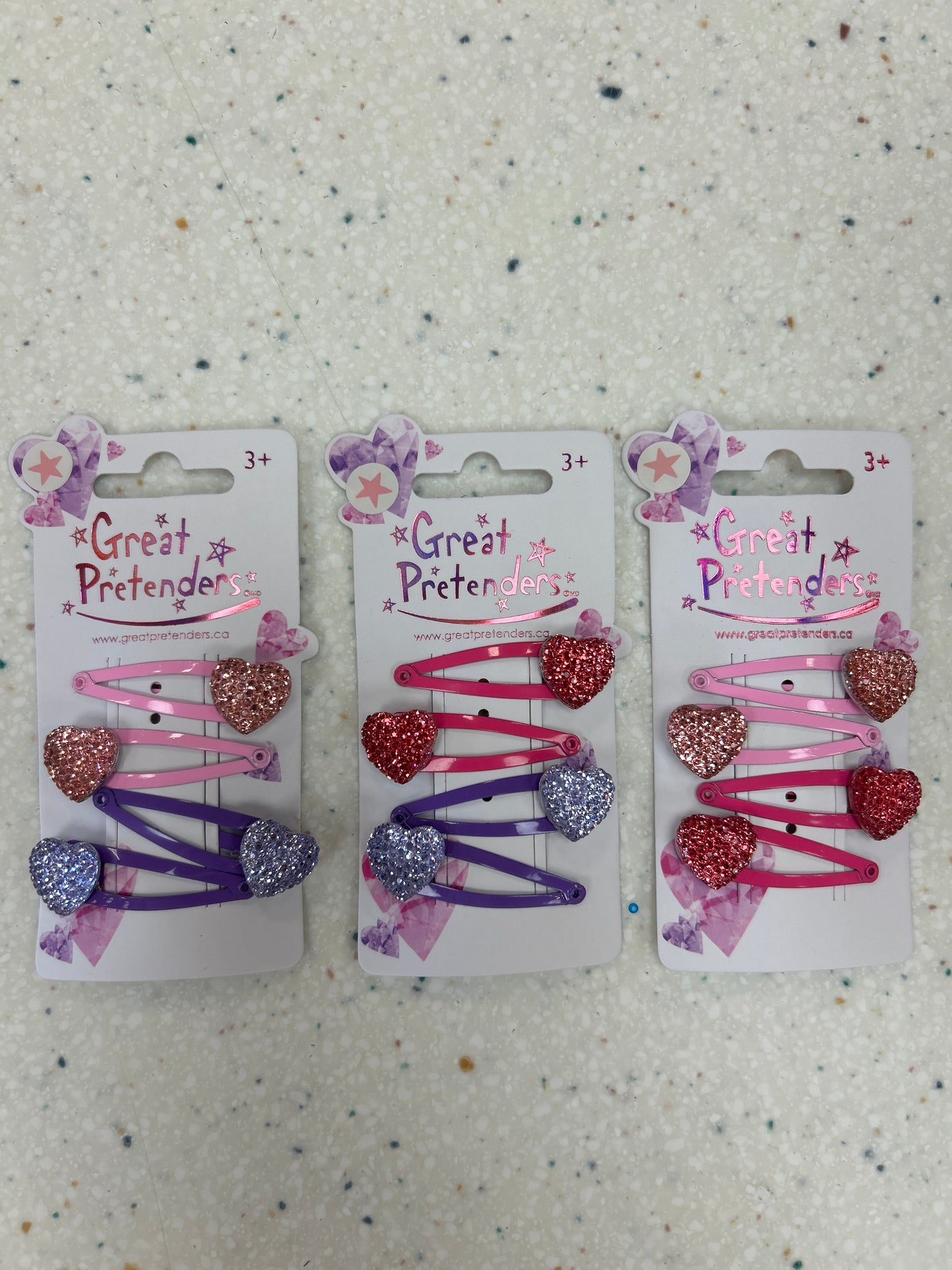 Sparkly My Heart Hair Clips  - Doodlebug's Children's Boutique