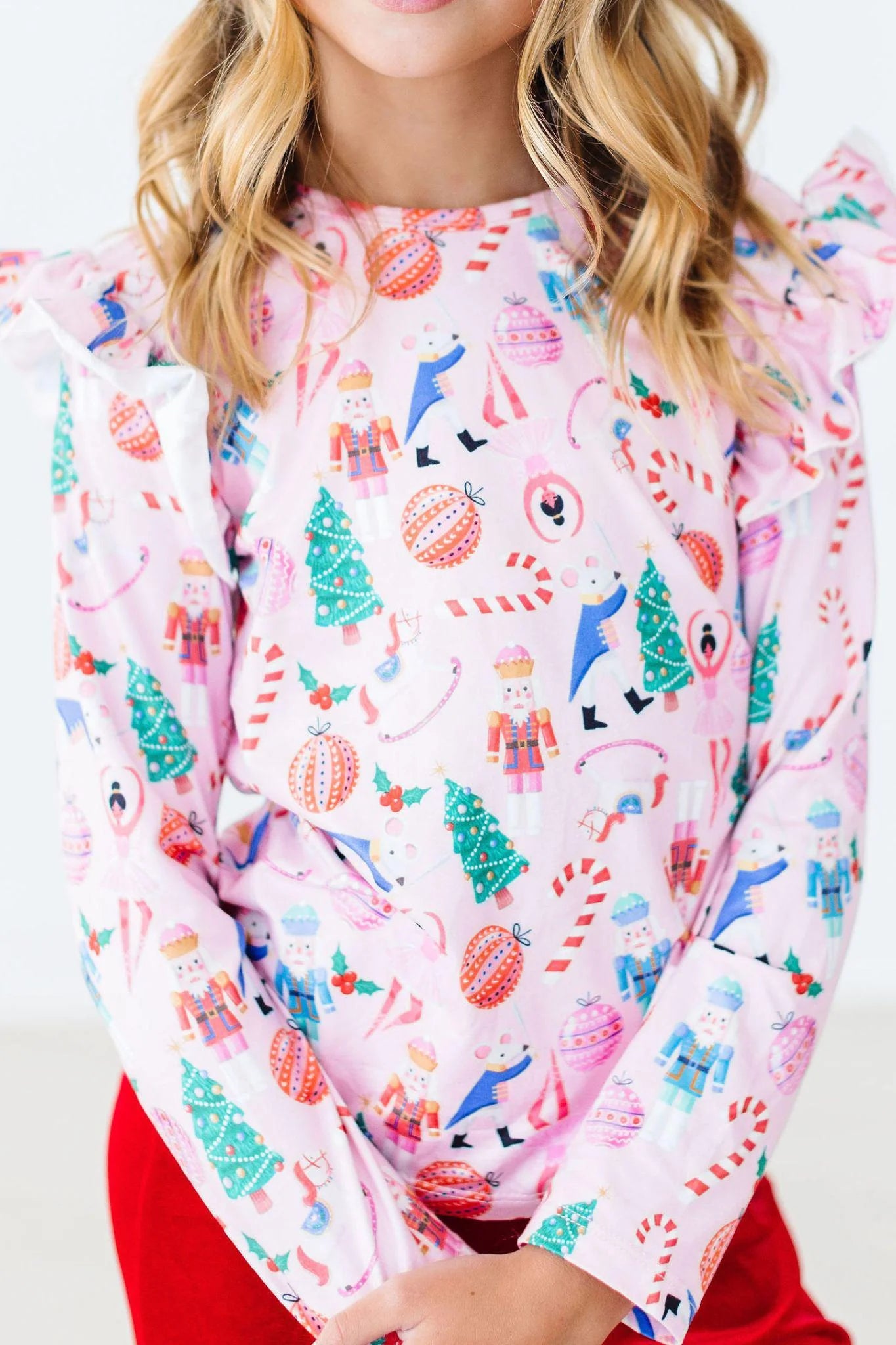 Sugarplum Fairy Long Sleeve Ruffle Tee  - Doodlebug's Children's Boutique