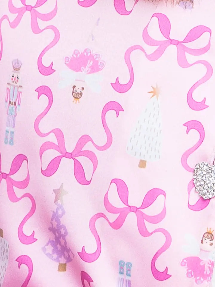 Nutcracker Long Sleeve Satin Pajama Set - Doodlebug's Children's Boutique