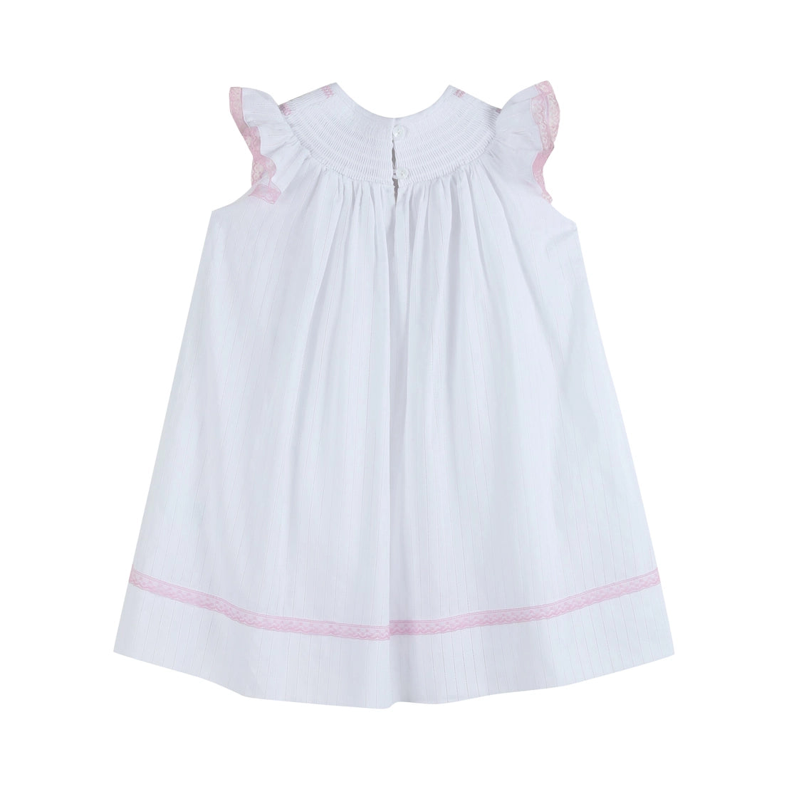 Pink Cross Bishop Dress  - Doodlebug's Children's Boutique