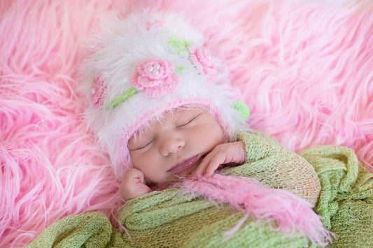 Nahla Plush Pearl Flower Hat  - Doodlebug's Children's Boutique