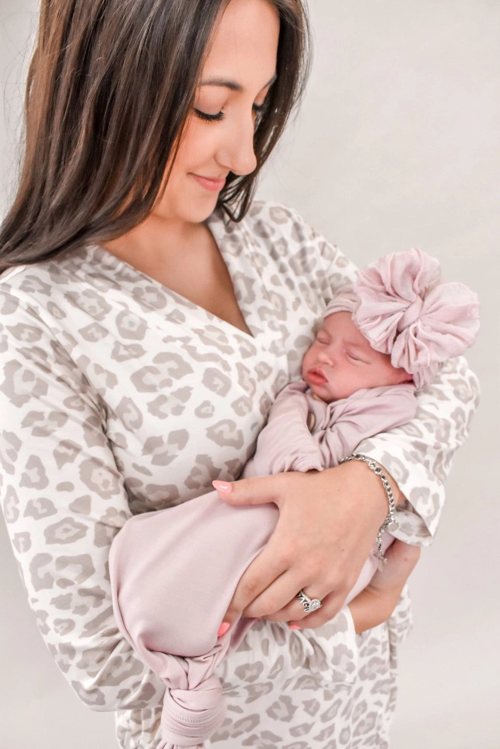 Natural Leopard Mommy Robe