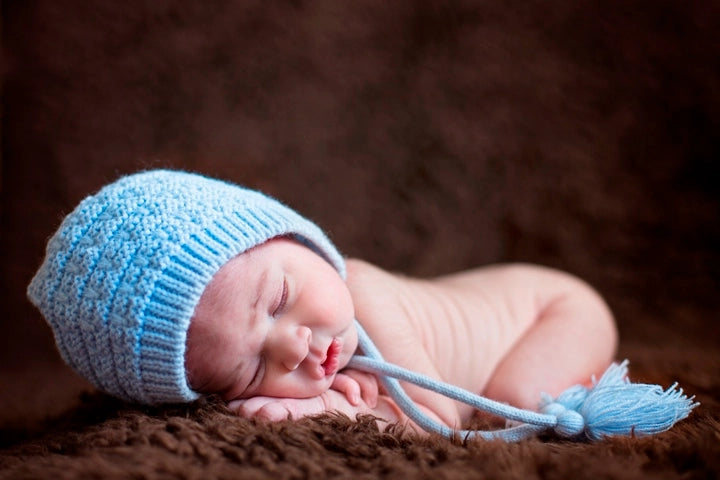 Light Blue Going Home Crochet Hat  - Doodlebug's Children's Boutique