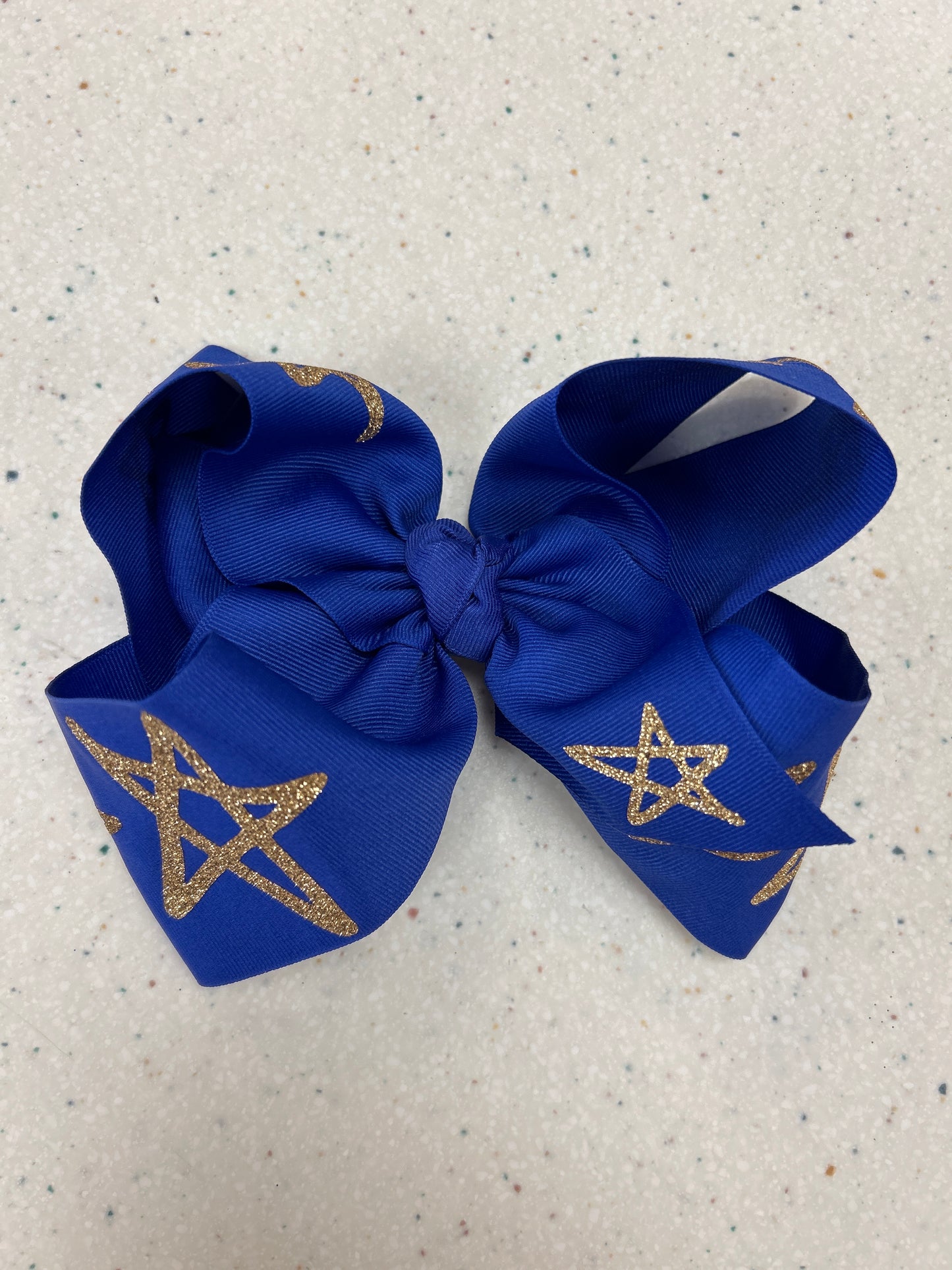 Blue Lakeside Rams Bow Star - Doodlebug's Children's Boutique