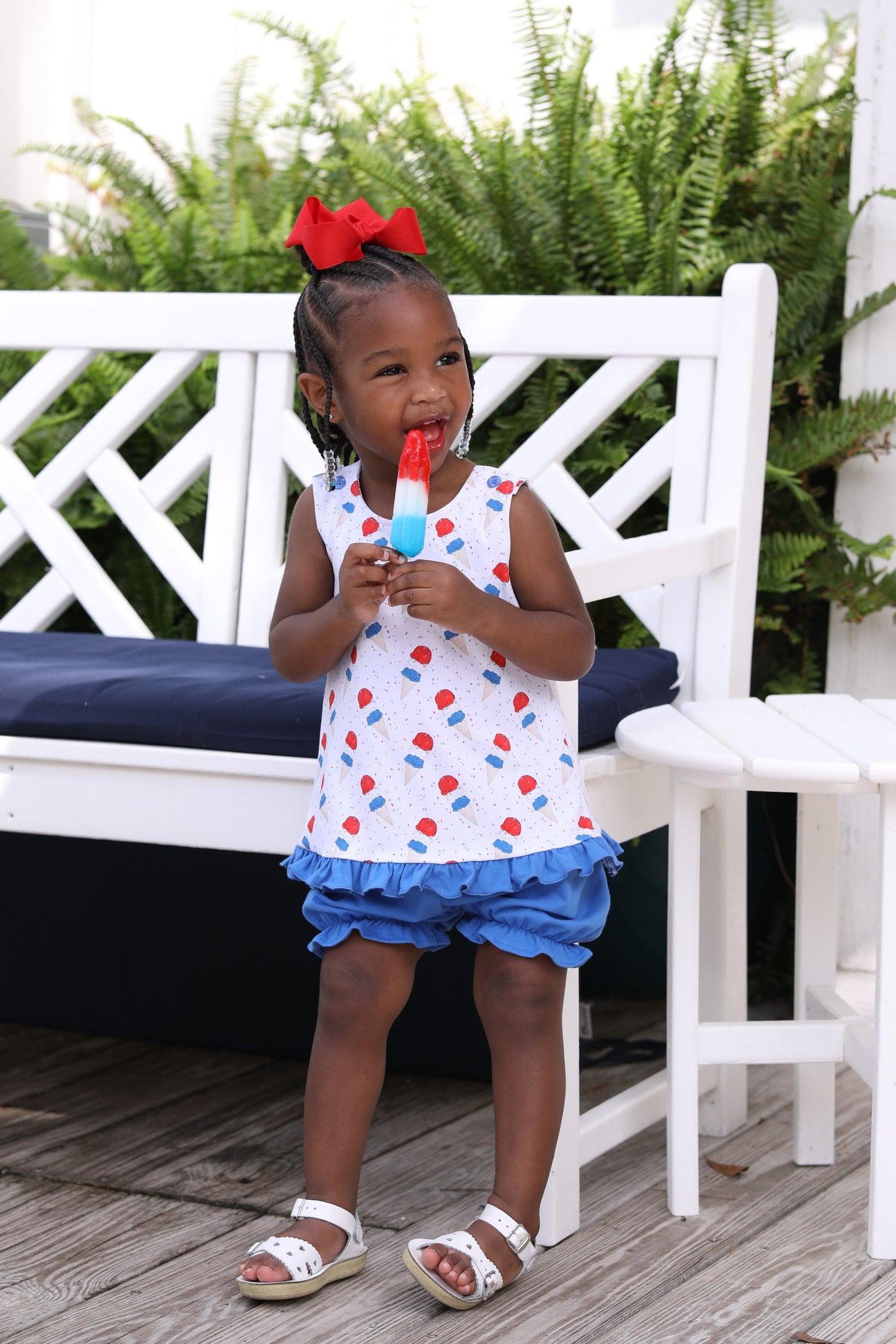 Patriotic Ice Cream Bloomer Set  - Doodlebug's Children's Boutique