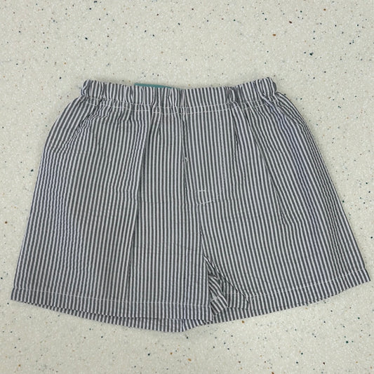 Grey Seersucker Shorts  - Doodlebug's Children's Boutique