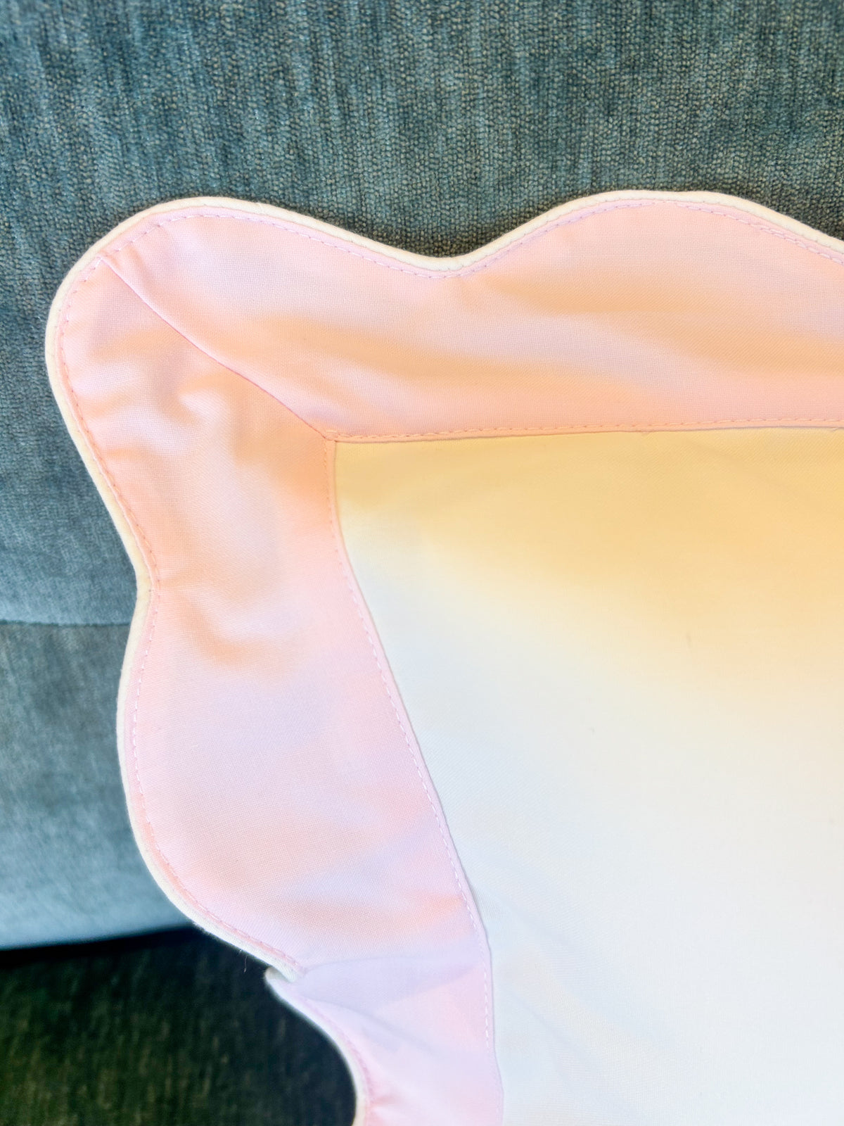 Pink Scalloped Pillow - Doodlebug's Children's Boutique