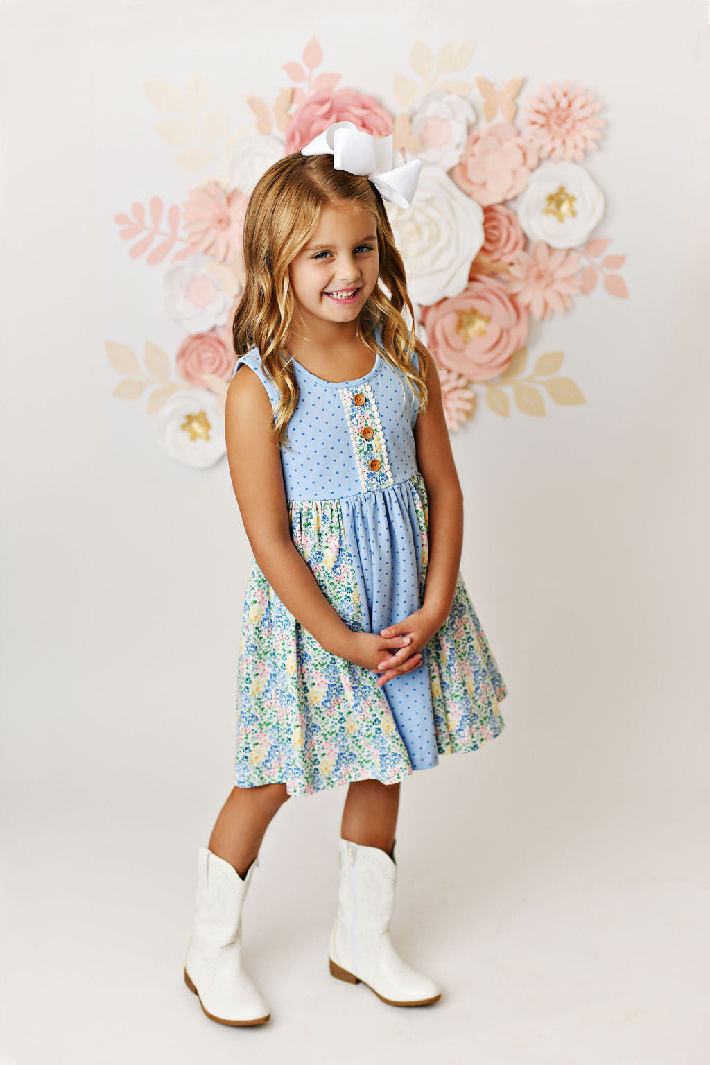 Watercolor Floral Bliss Dress  - Doodlebug's Children's Boutique