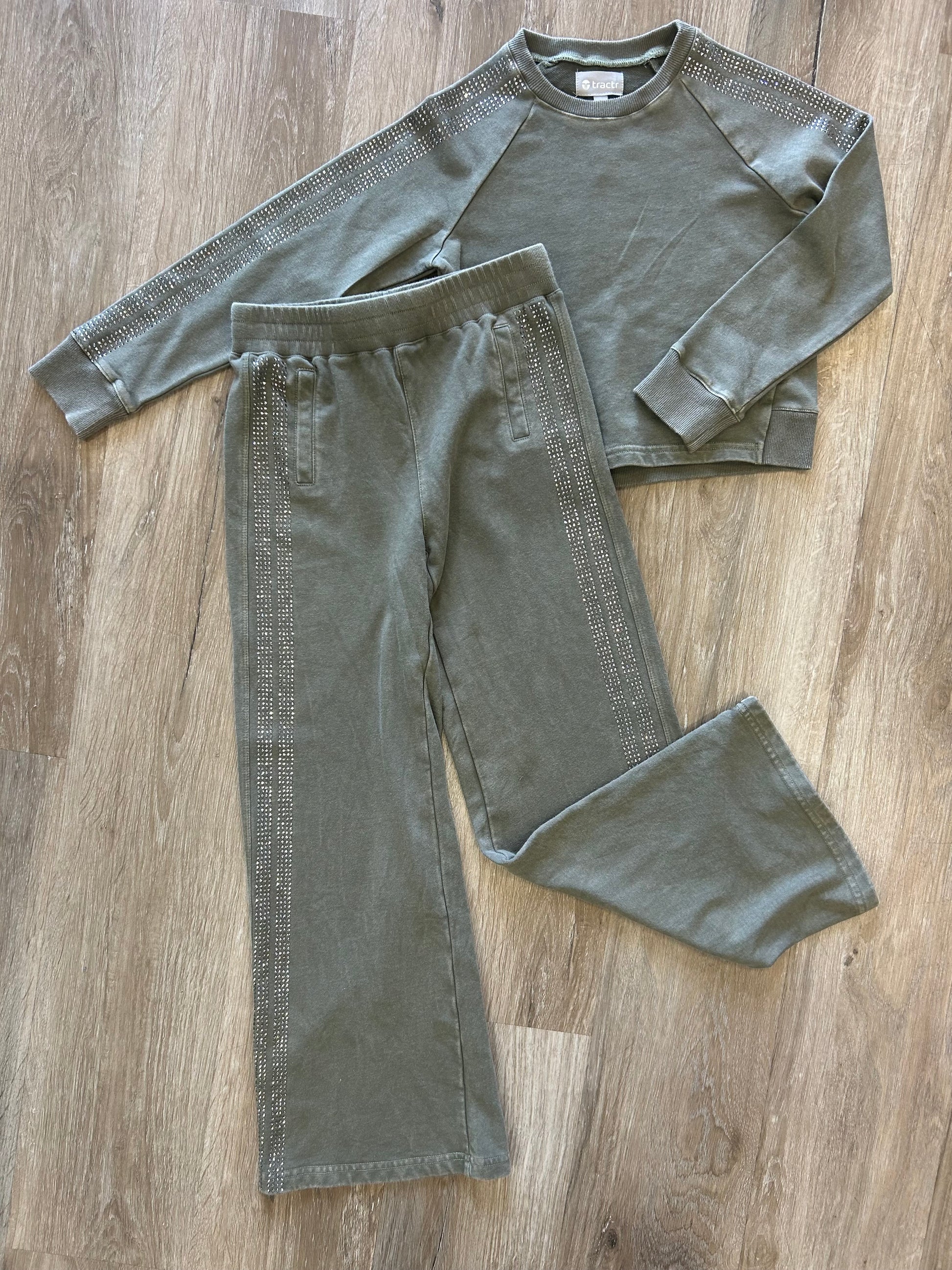 Olive Rhinestone Set - Doodlebug's Children's Boutique